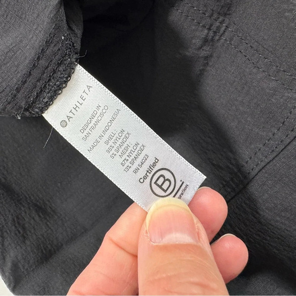 Athleta Trekkie Paperbag Pants Black Tall - Picture 3 of 8